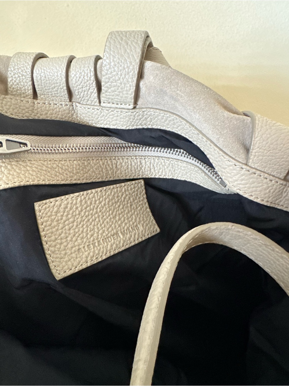 Alexander Wang Kirsten Bag Suede Leather Khaki Shoulder Strap Tote - Picture 9 of 10